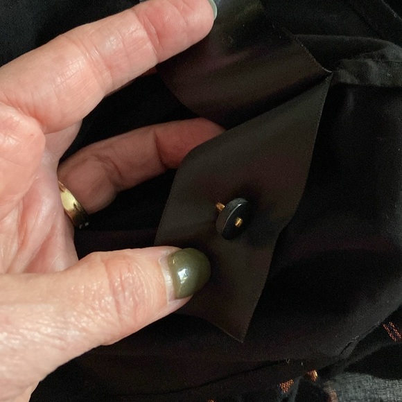 MWOT Farm Rio Metallic Stripe Ruffle Shirt, size S - Picture 12 of 12